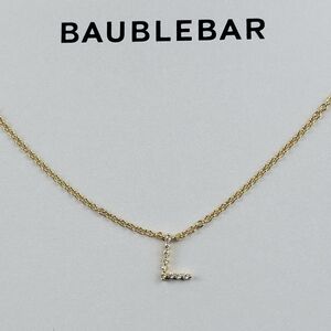 NWT Baublebar 14K gold plated "L" initial pendant